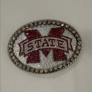 Mississippi State Rhinestone belt buckle